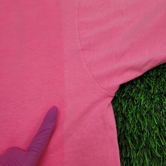 Vintage 90s Funny Sun-Bathing Shirt Womens XL 21x26 Pink USA - Picture 3 of 16